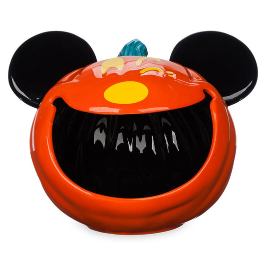 Disney Parks Halloween Winking Mickey Pumpkin Candy Bowl
