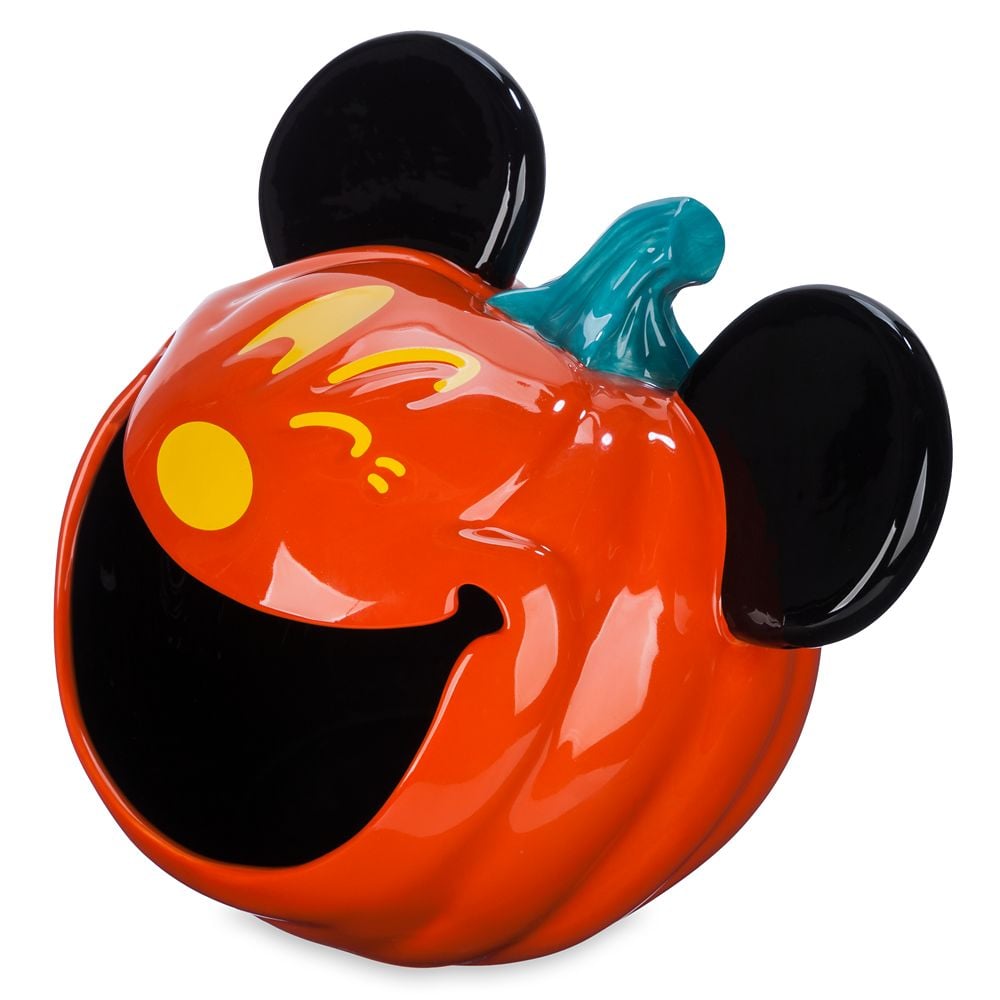 Disney Parks Halloween Winking Mickey Pumpkin Candy Bowl