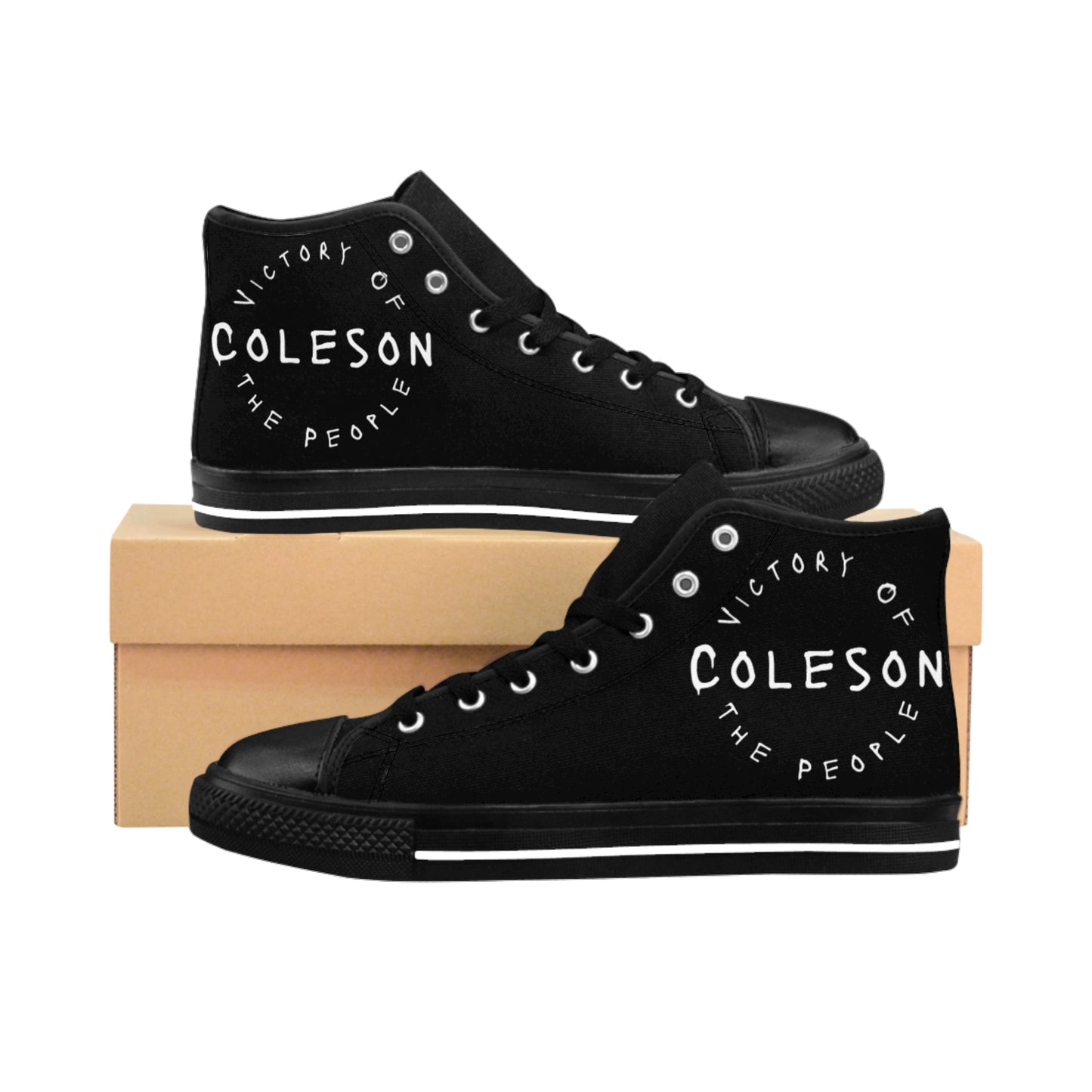 Black High-top Sneakers - COLESON Merch by COLESON Hip Hop Artist