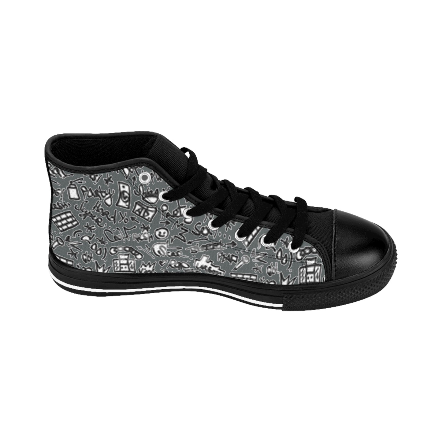 Dark Grey High-top Sneakers - COLESON Merch by COLESON Hip Hop Artist