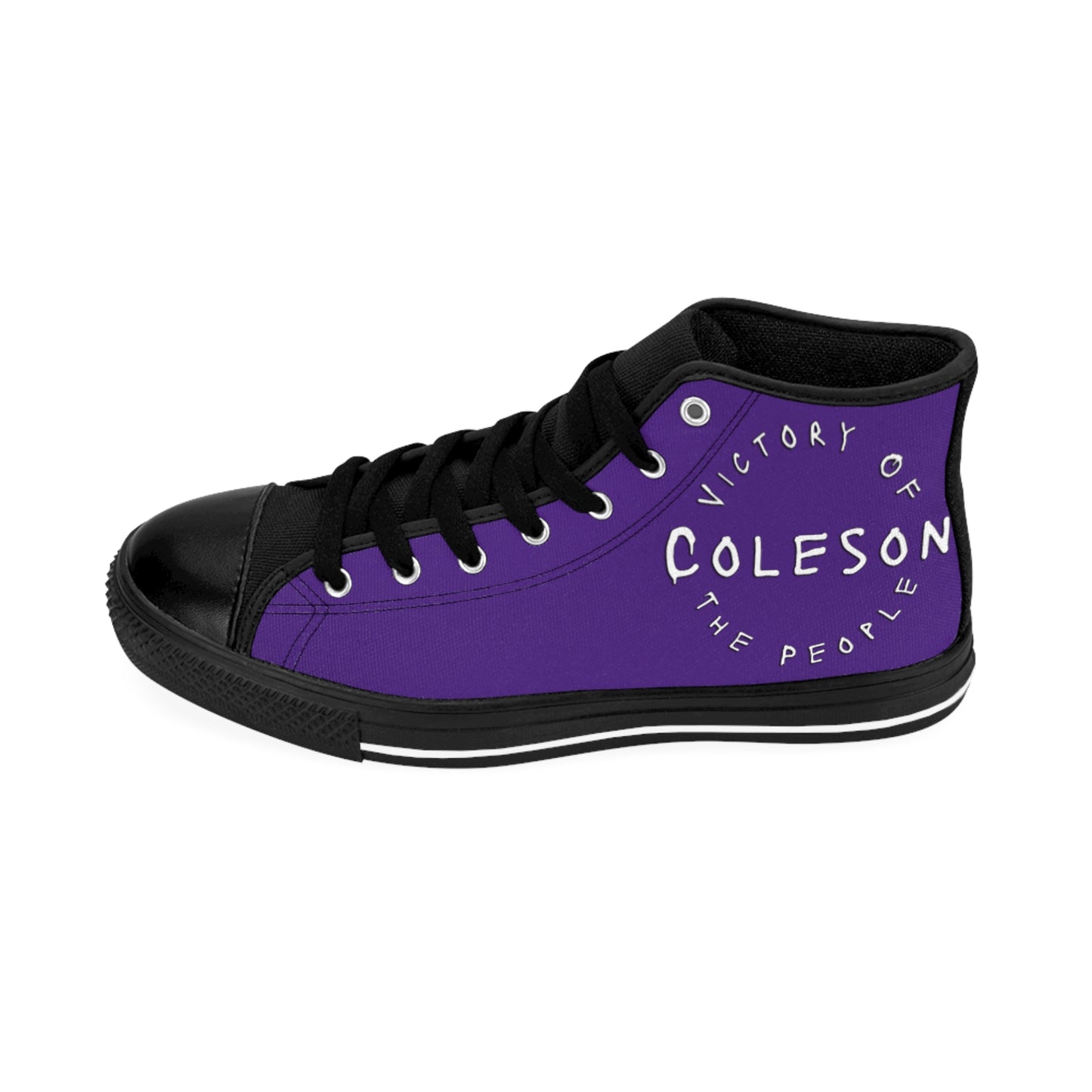 Purple High-top Sneakers - COLESON Merch by COLESON Hip Hop Artist