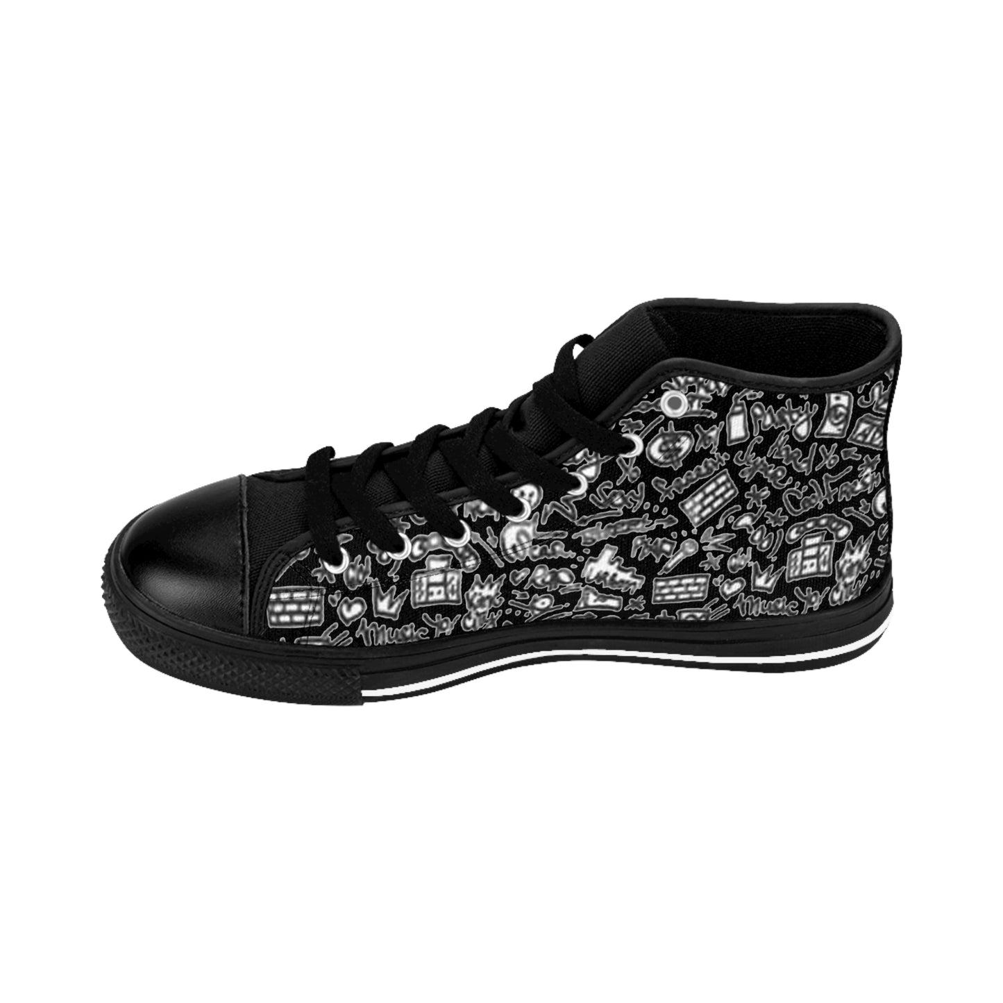 Black High-top Sneakers - COLESON Merch by COLESON Hip Hop Artist