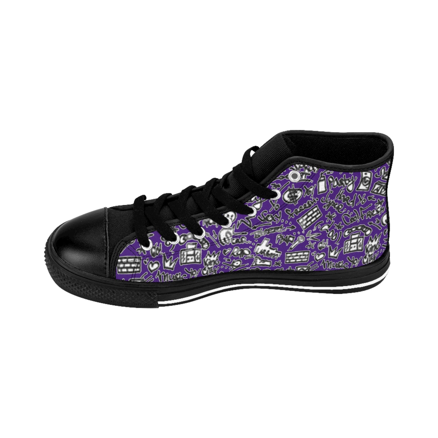 Purple High-top Sneakers - COLESON Merch by COLESON Hip Hop Artist