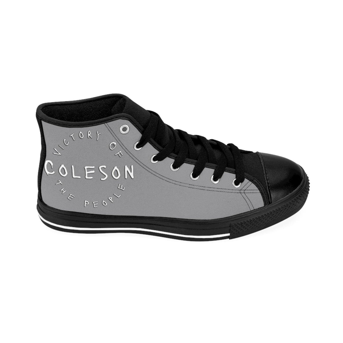 Light Grey High-top Sneakers - COLESON Merch by COLESON Hip Hop Artist
