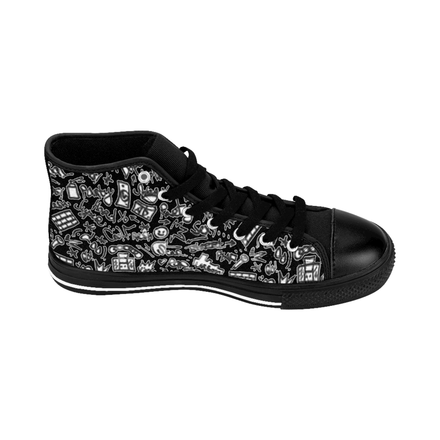 Black High-top Sneakers - COLESON Merch by COLESON Hip Hop Artist