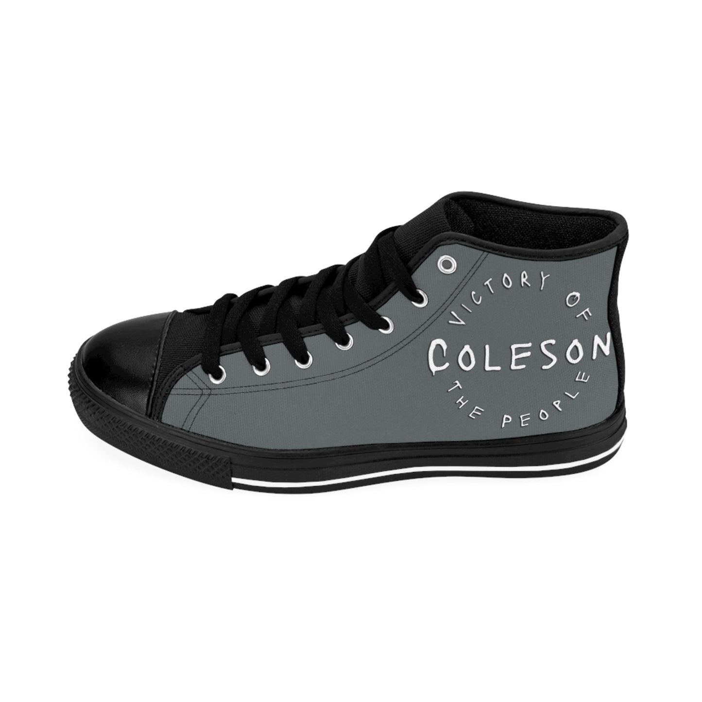 Dark Grey High-top Sneakers - COLESON Merch by COLESON Hip Hop Artist