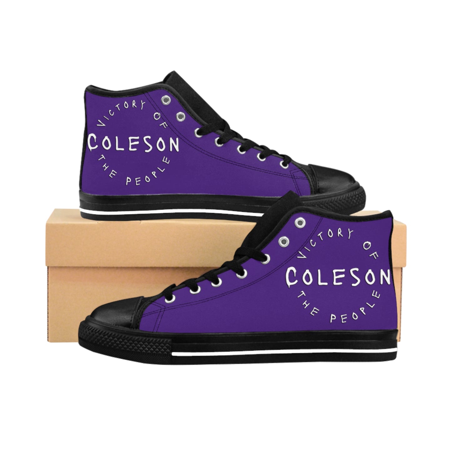Purple High-top Sneakers - COLESON Merch by COLESON Hip Hop Artist