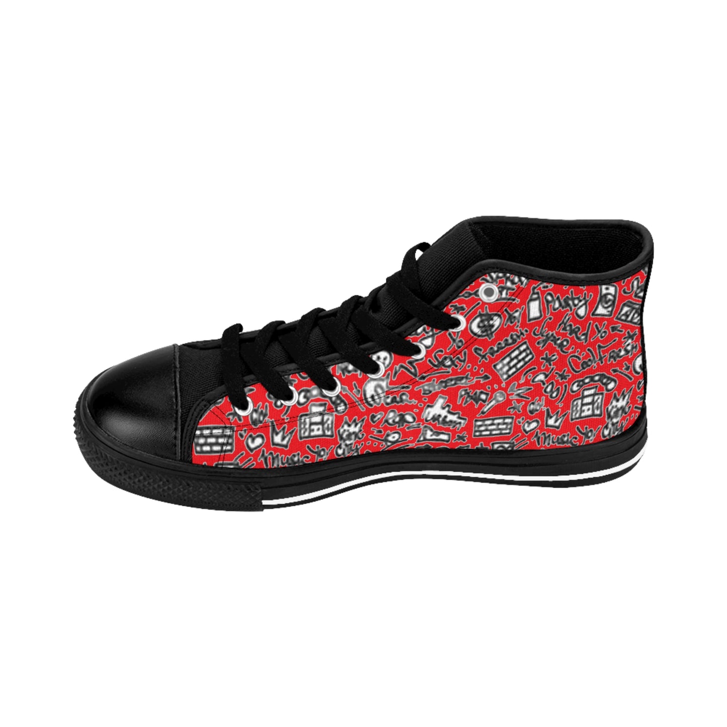 Red High-top Sneakers - COLESON Merch by COLESON Hip Hop Artist
