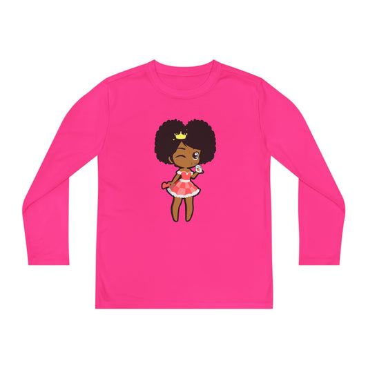 Youth Long Sleeve Shirt with Princess JuiceBoxxTV, Kids Graphic Tee, Stylish Kids Apparel, Birthday Gift, Everyday Casual Wear