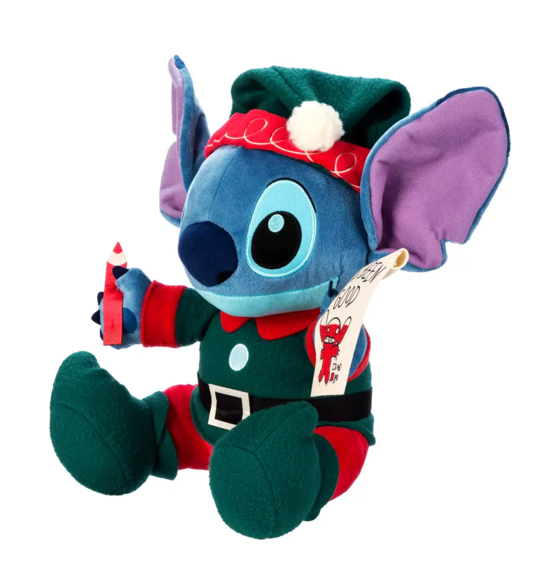 Disney Parks Stitch Elf I've Been Good Holiday Christmas Plush