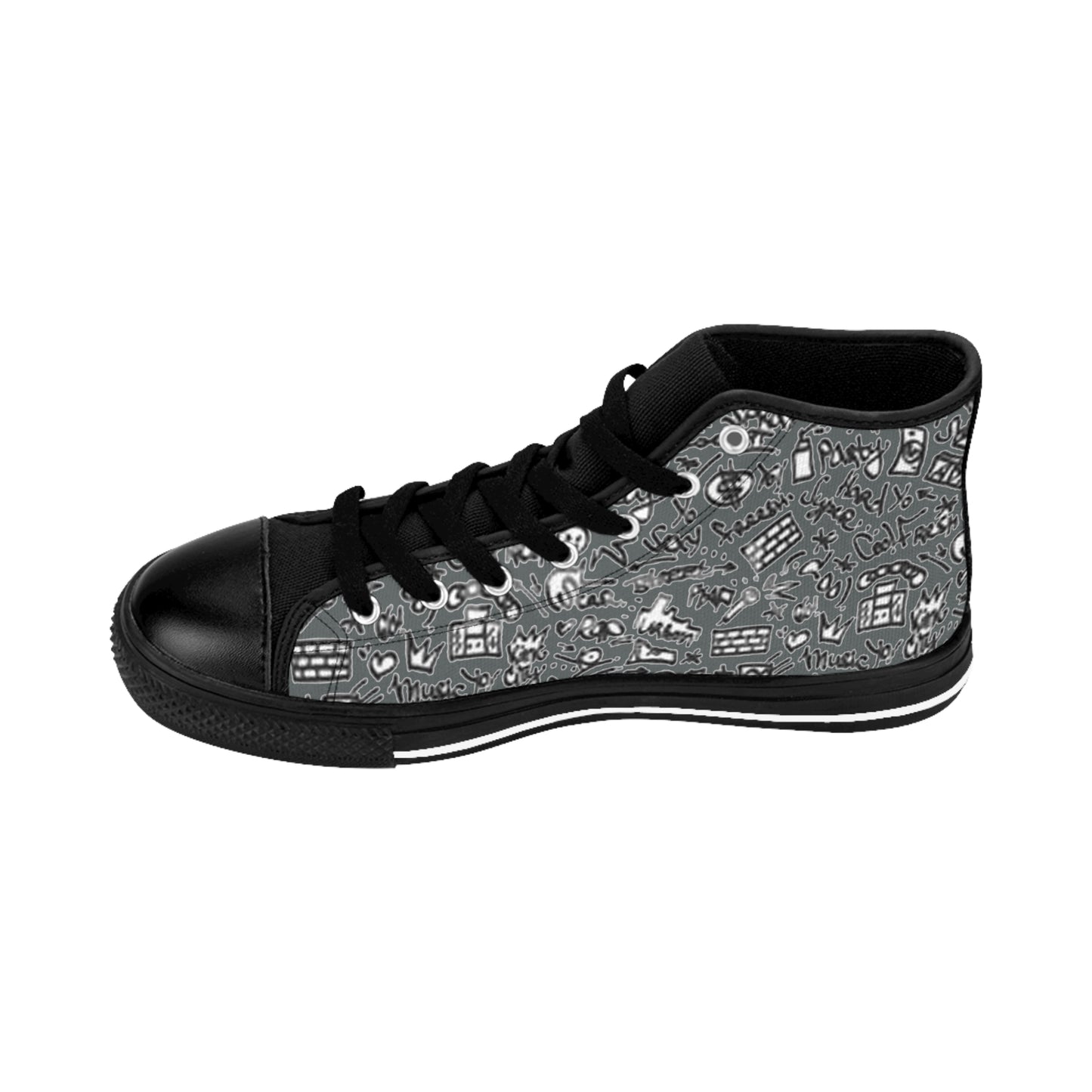 Dark Grey High-top Sneakers - COLESON Merch by COLESON Hip Hop Artist