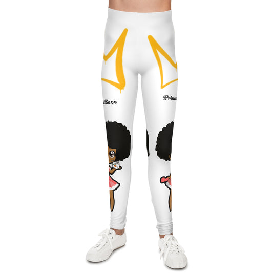 Youth Leggings with Princess JuiceBoxxTV Cute Kid's Activewear, Everyday Leggings, Birthday Gift for Girls, Princess-Themed Apparel