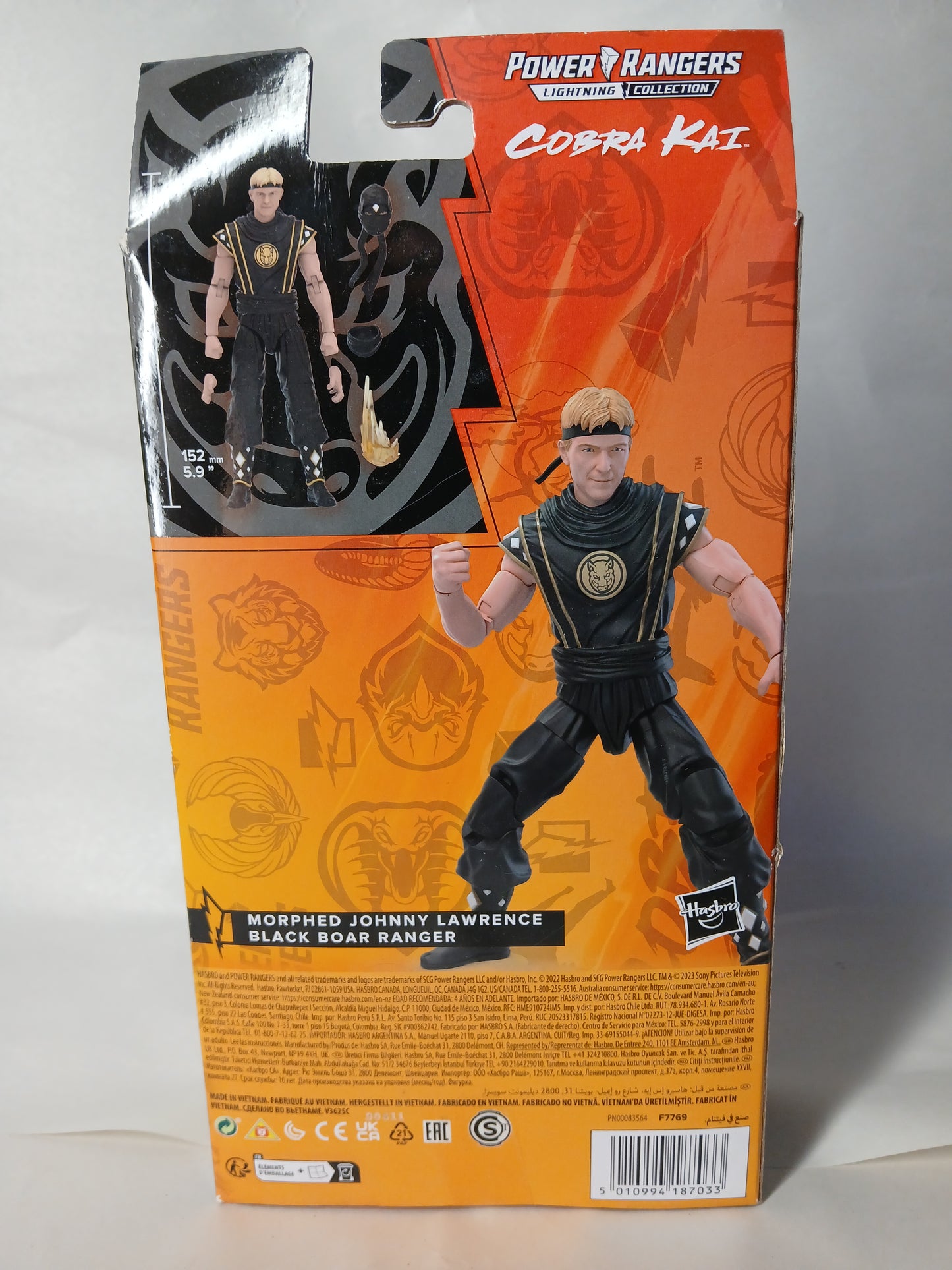 Power Rangers And Cobra Kai Lightning Collection Morphed Johnny Lawrence Black Boar Ranger!
