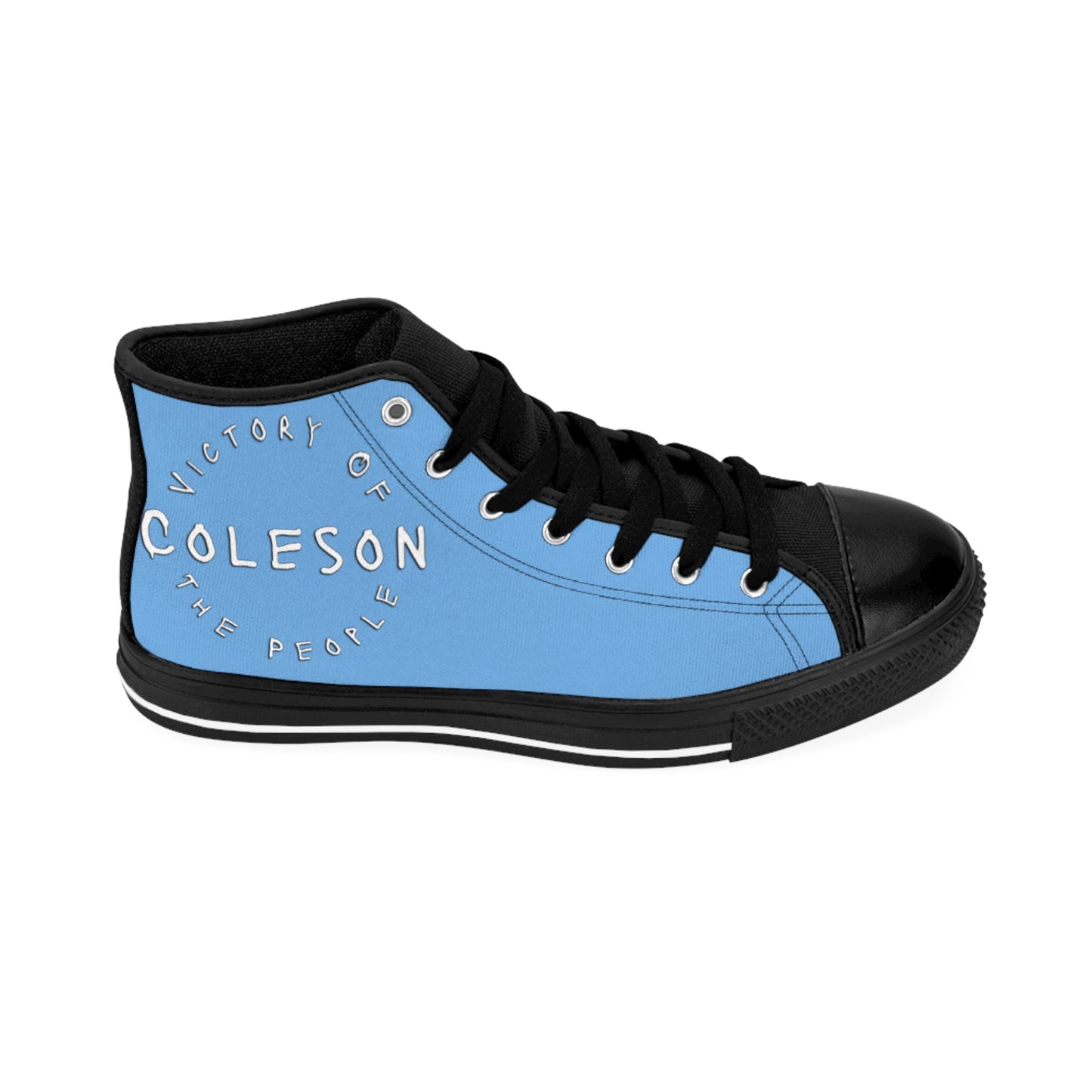 Light Blue High-top Sneakers - COLESON Merch by COLESON Hip Hop Artist