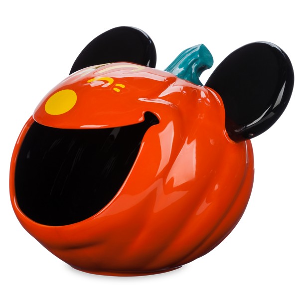 Disney Parks Halloween Winking Mickey Pumpkin Candy Bowl