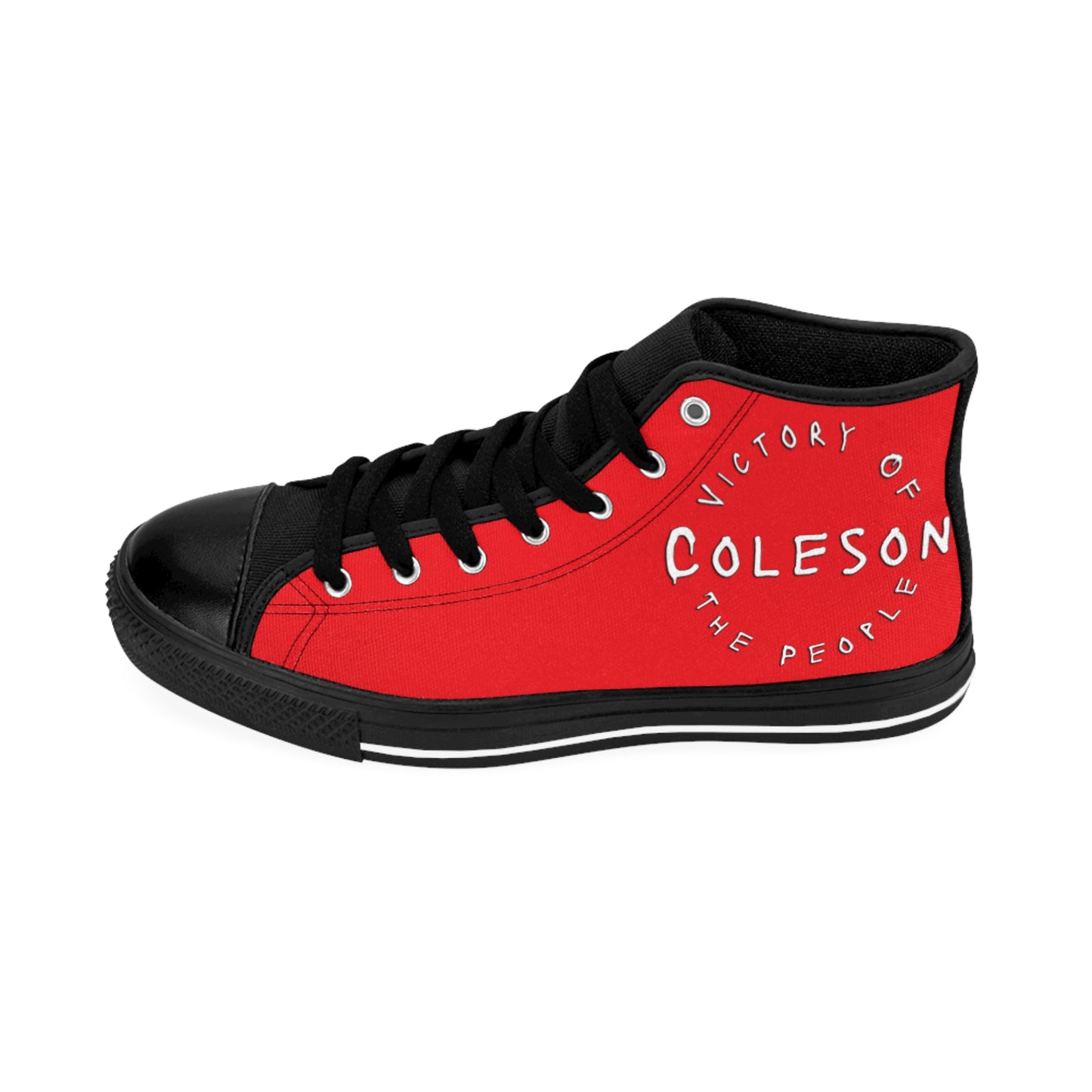 Red High-top Sneakers - COLESON Merch by COLESON Hip Hop Artist
