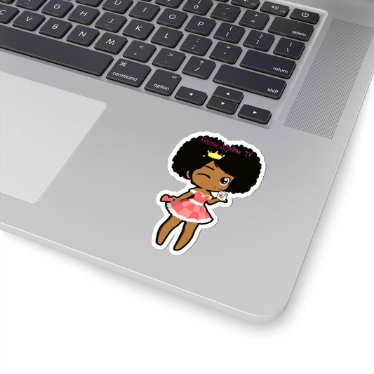 Adorable Princess JuiceBoxxTV Kiss-Cut Sticker | Cute Kawaii Art for Laptops, Water Bottles, Journals, Gifts, Party Decor