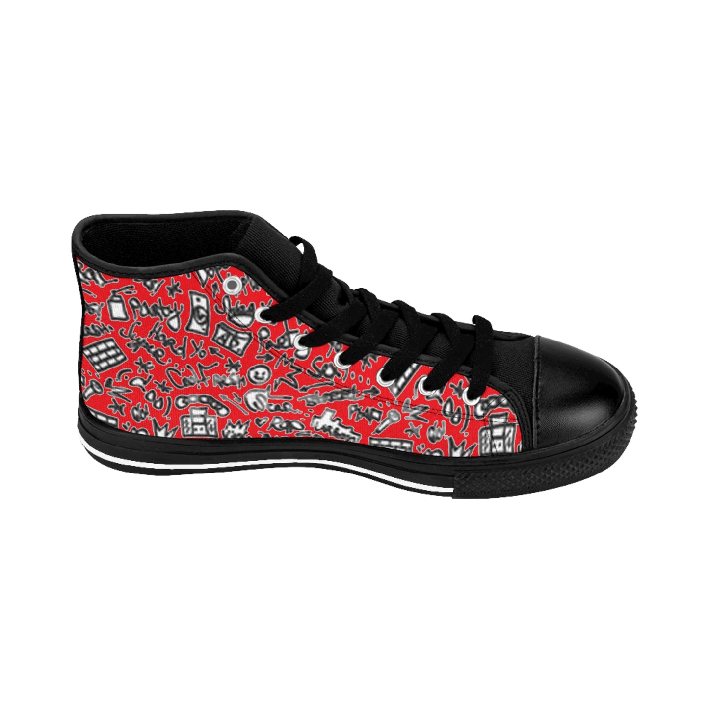 Red High-top Sneakers - COLESON Merch by COLESON Hip Hop Artist