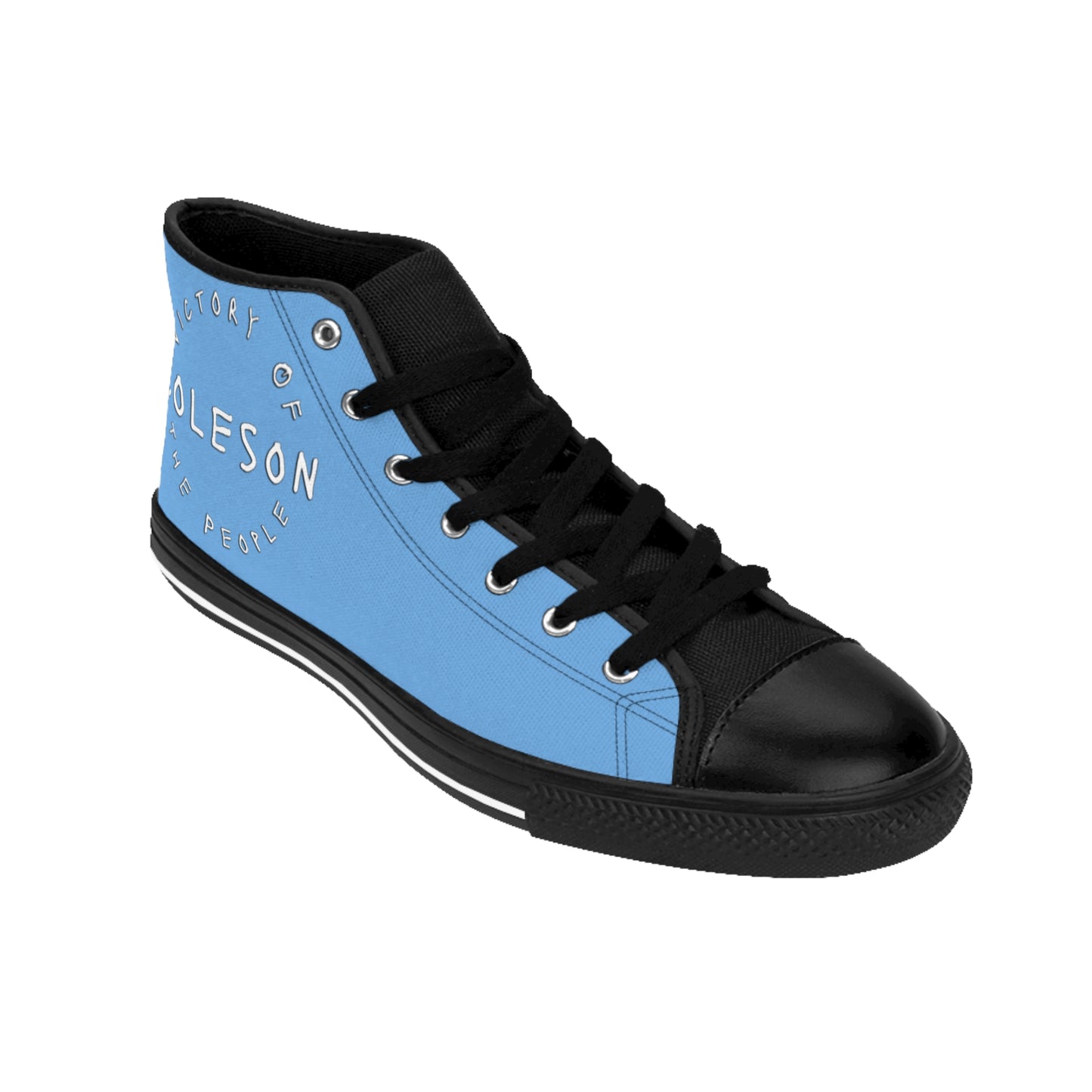 Light Blue High-top Sneakers - COLESON Merch by COLESON Hip Hop Artist