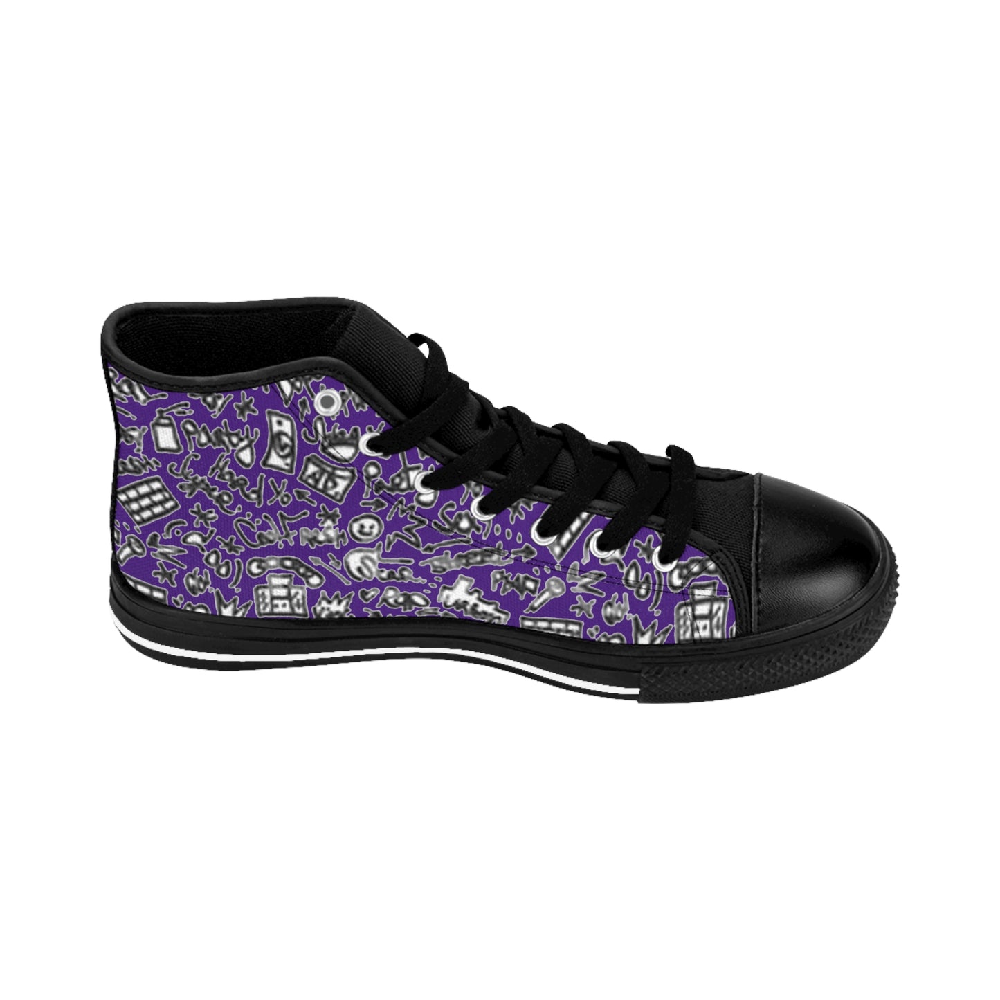 Purple High-top Sneakers - COLESON Merch by COLESON Hip Hop Artist