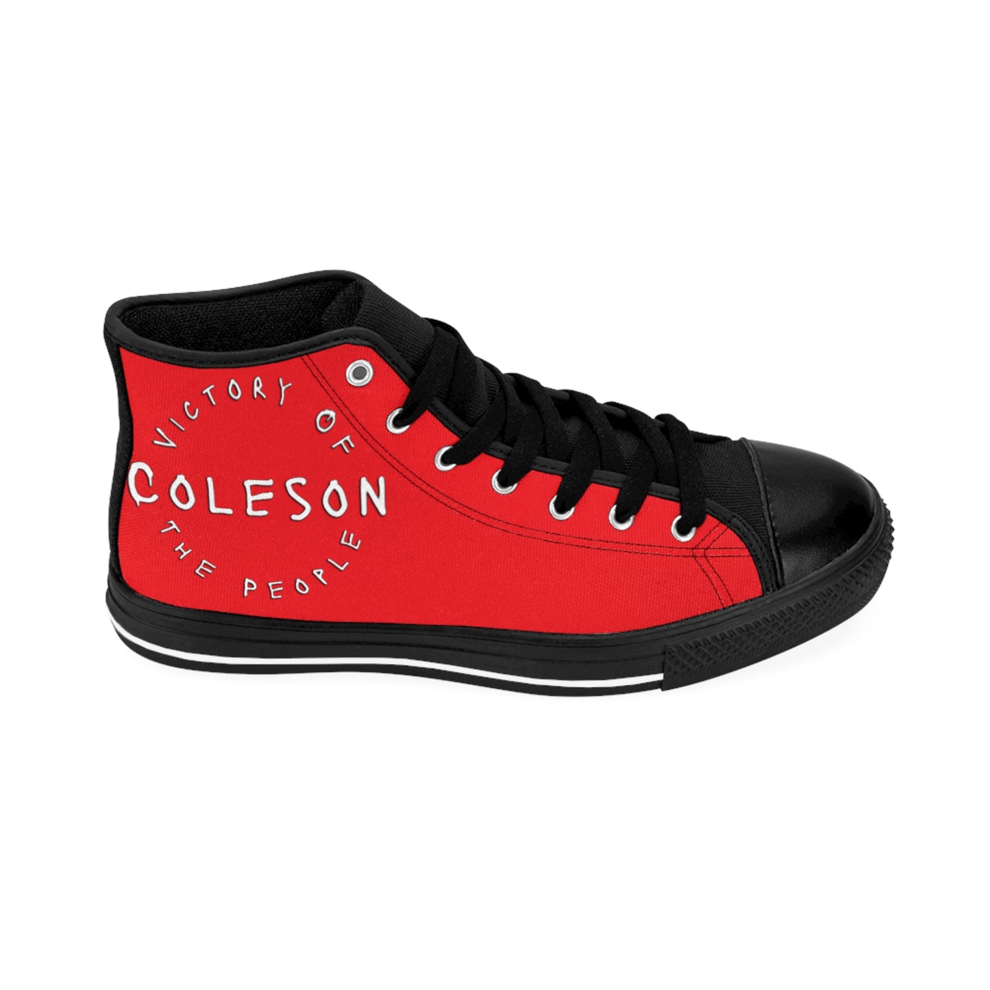 Red High-top Sneakers - COLESON Merch by COLESON Hip Hop Artist