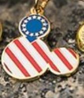 Disney Mickey Mouse Americana Stars And Strips Flag Gold Alex And Ani Bracelet