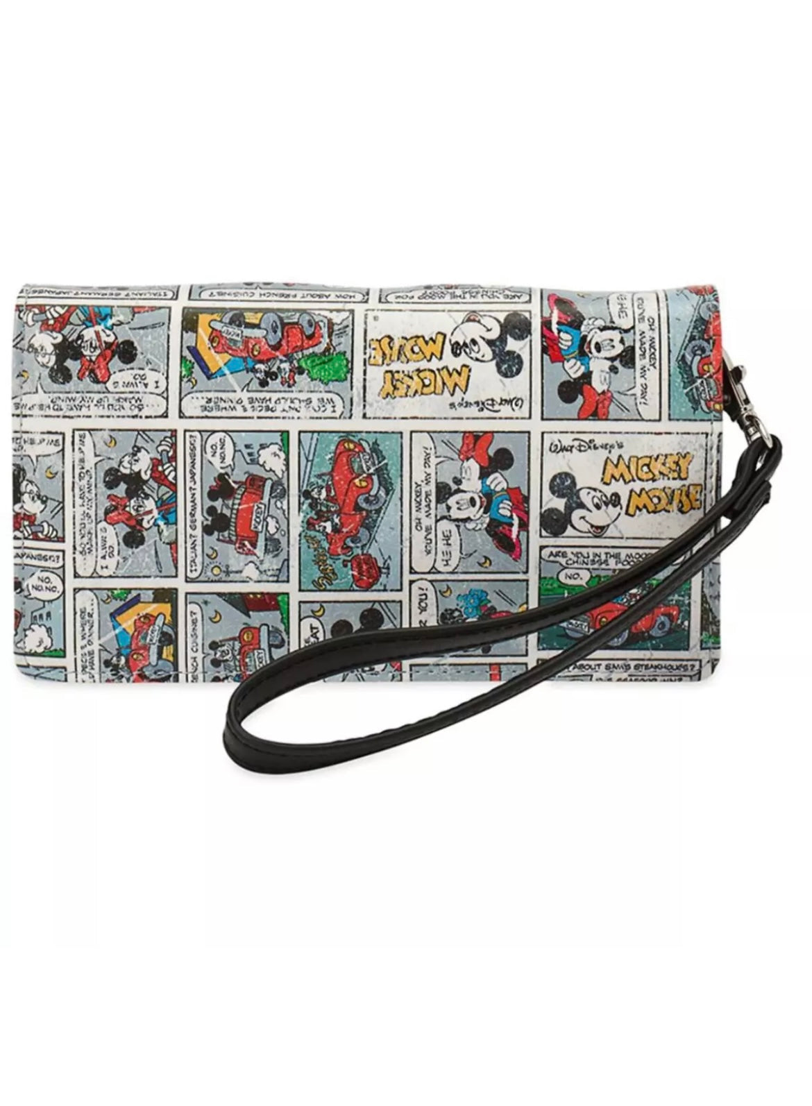 Disney Parks Mickey & Minnie Mouse Comic Strip Wallet Wristlet