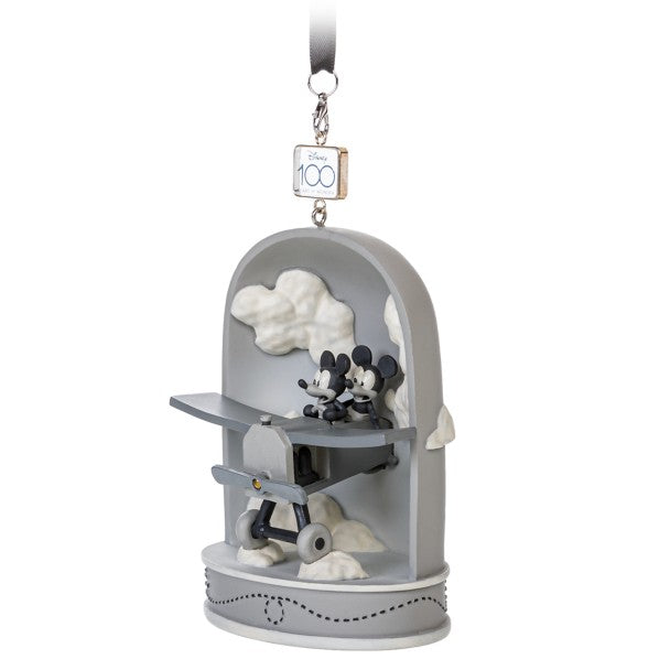 Disney Mickey Minnie Mouse Sketchbook Christmas Ornament Plane Crazy Disney100