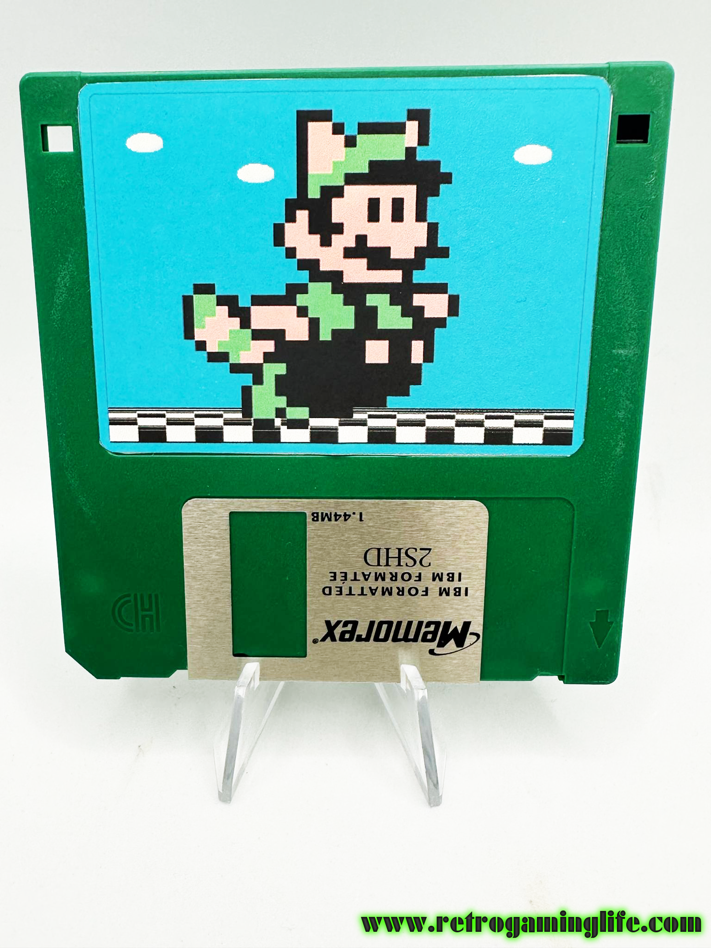 Super Mario Bros 3 Flying Luigi Floppy Disk Repro