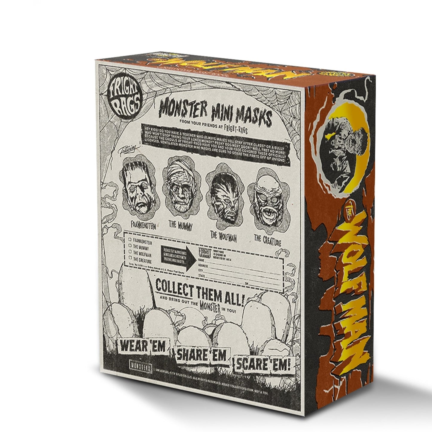 Universal Monsters B&W Or Color PX Mini Mask - Select Figure(s)