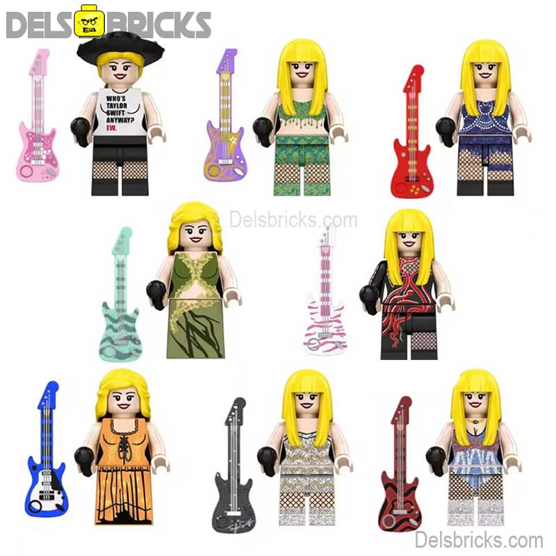 Taylor Swift Set of 8 Lego Minifigures Custom Music Toys Eras Tour Set 3