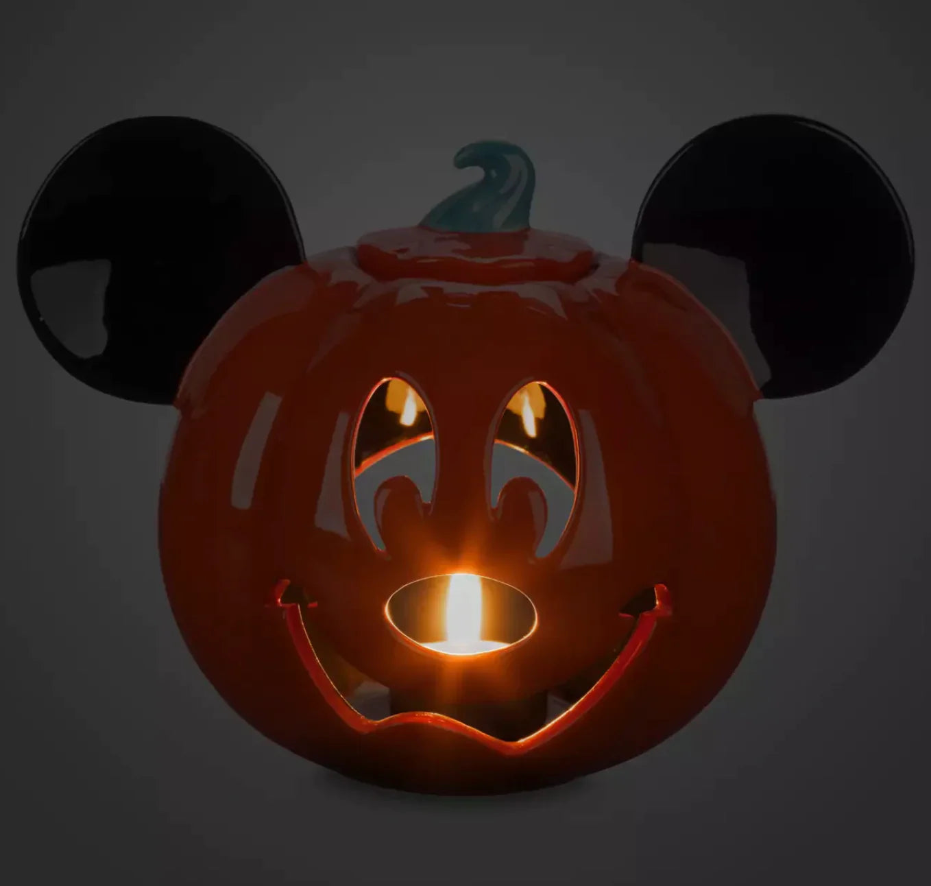 Disney Parks Votive Candle Holder Halloween Mickey Jack O' Lantern Pumpkin
