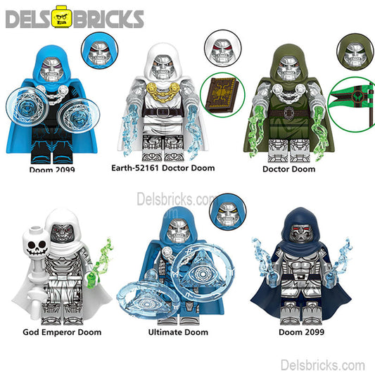 Dr Doom Set of 6 Lego Minifigures Custom Toys Marvel MCU