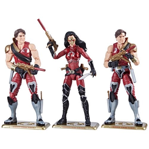 G.I. Joe Classified Series Crimson Strike Team Baroness, Tomax, & Xamot 6-Inch Action Figures
