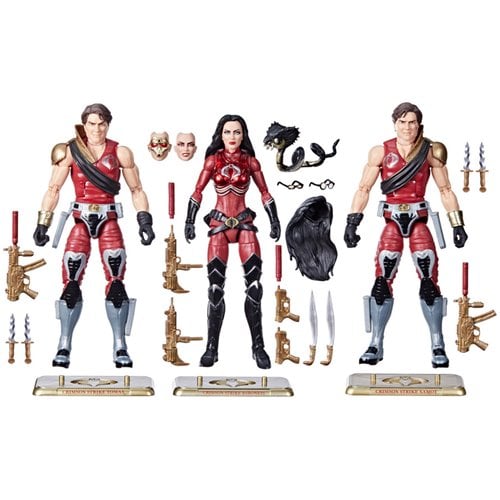 G.I. Joe Classified Series Crimson Strike Team Baroness, Tomax, & Xamot 6-Inch Action Figures