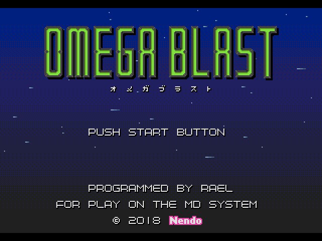 Omega Blast Sega Genesis Shoot 'Em Up Game