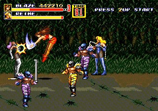 Girl's Paradise in Streets of Rage 2 Sega Genesis Beat 'em Up Repro Game