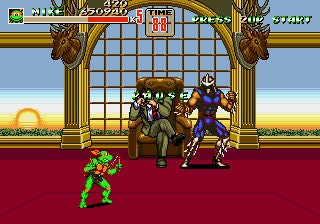 TMNT of Rage The Final Shellshock Beat 'Em Up Sega Genesis Cart Game