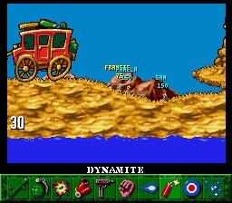 Worms SNES Game Cart Repro