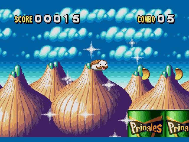 Pringles -The Game- Sega Genesis Game Cart Repro