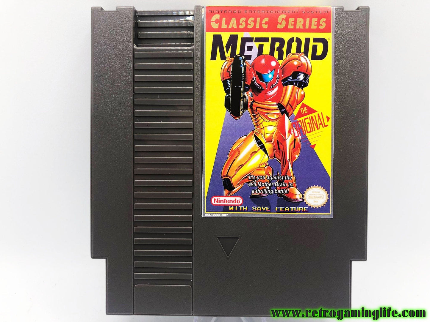 Metroid Battery Save Edition NES Game Cart