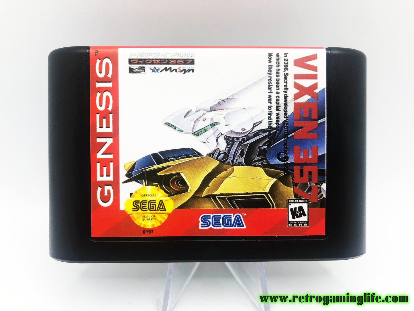 Vixen 357 Sega Genesis Repro Game Cart