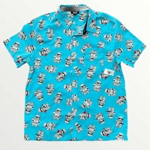 Disney Parks Star Wars Stormtrooper Blue Button-Down Shirt - Mens