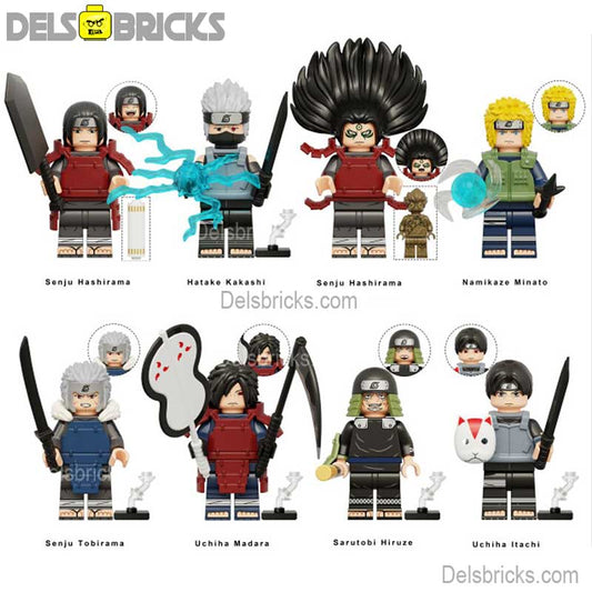 Naruto set of 8 Lego Anime Minifigures Custom Toys 1