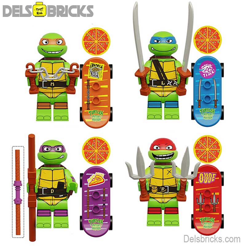 Teenage Mutant Ninja Turtles Mutant Mayhem Minifigures set of 4 NEW