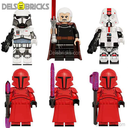 Count Dooku Set of 6 Lego Star Wars Minifigures Custom Toys