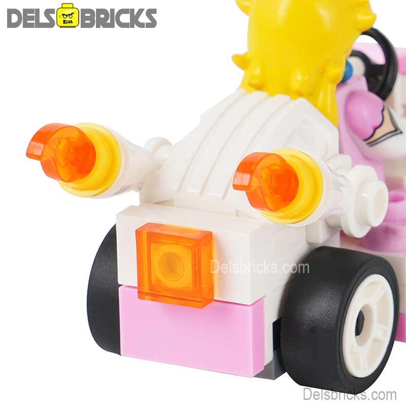 Princess Peach kart Mario Brothers Movie Super Mario Lego Minifigures
