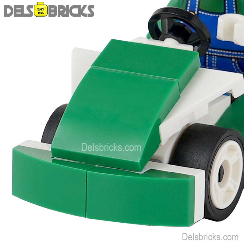 Luigi Kart Brothers Super Mario Lego Minifigures Custom Toys