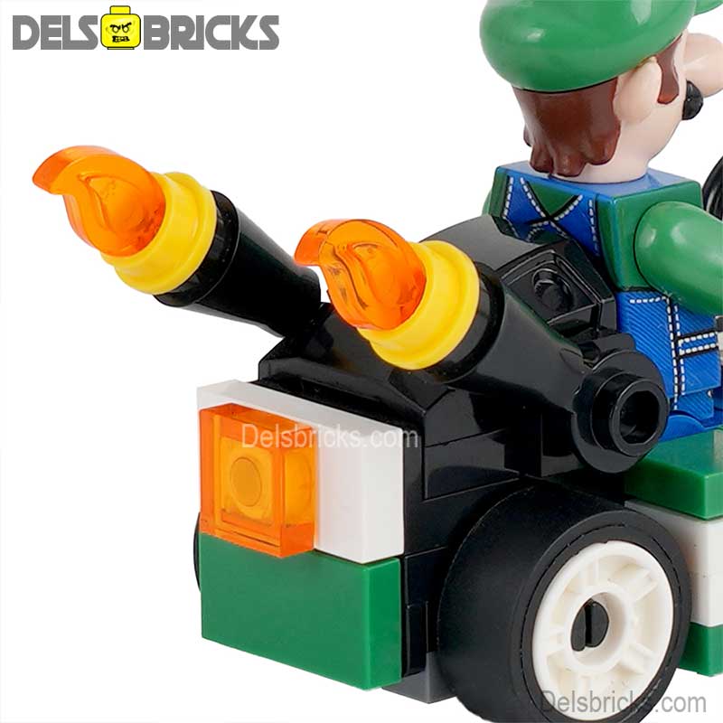 Luigi Kart Brothers Super Mario Lego Minifigures Custom Toys