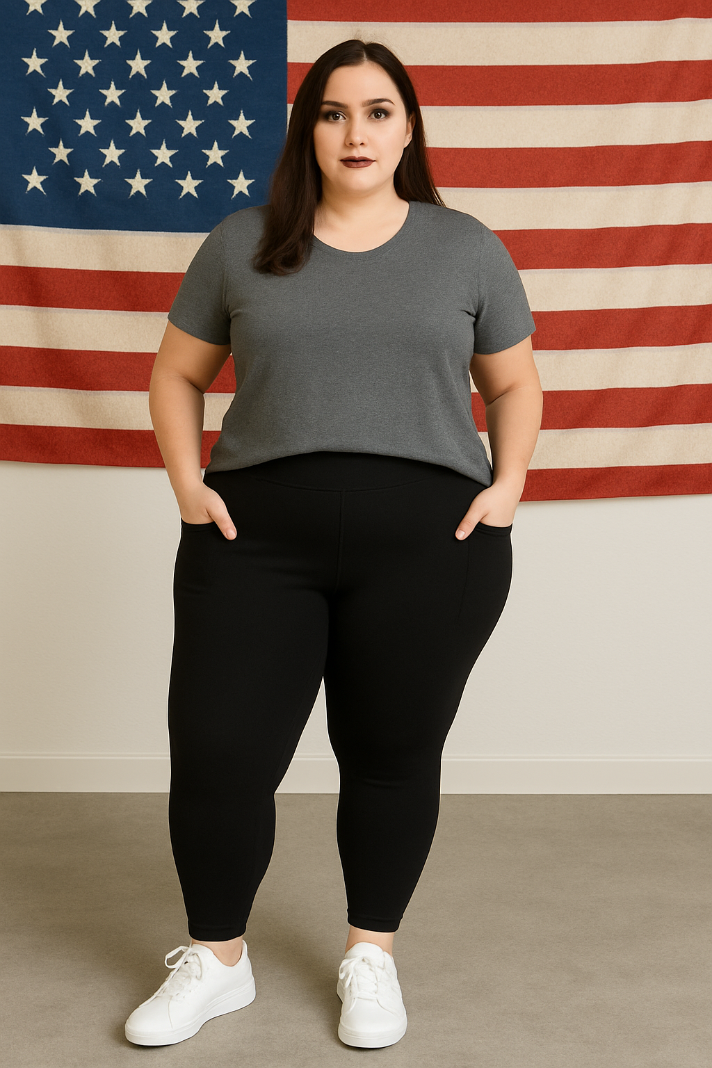 NEW Black Solid with Reinforced Pockets - High-quality Handcrafted Vibrant Leggings